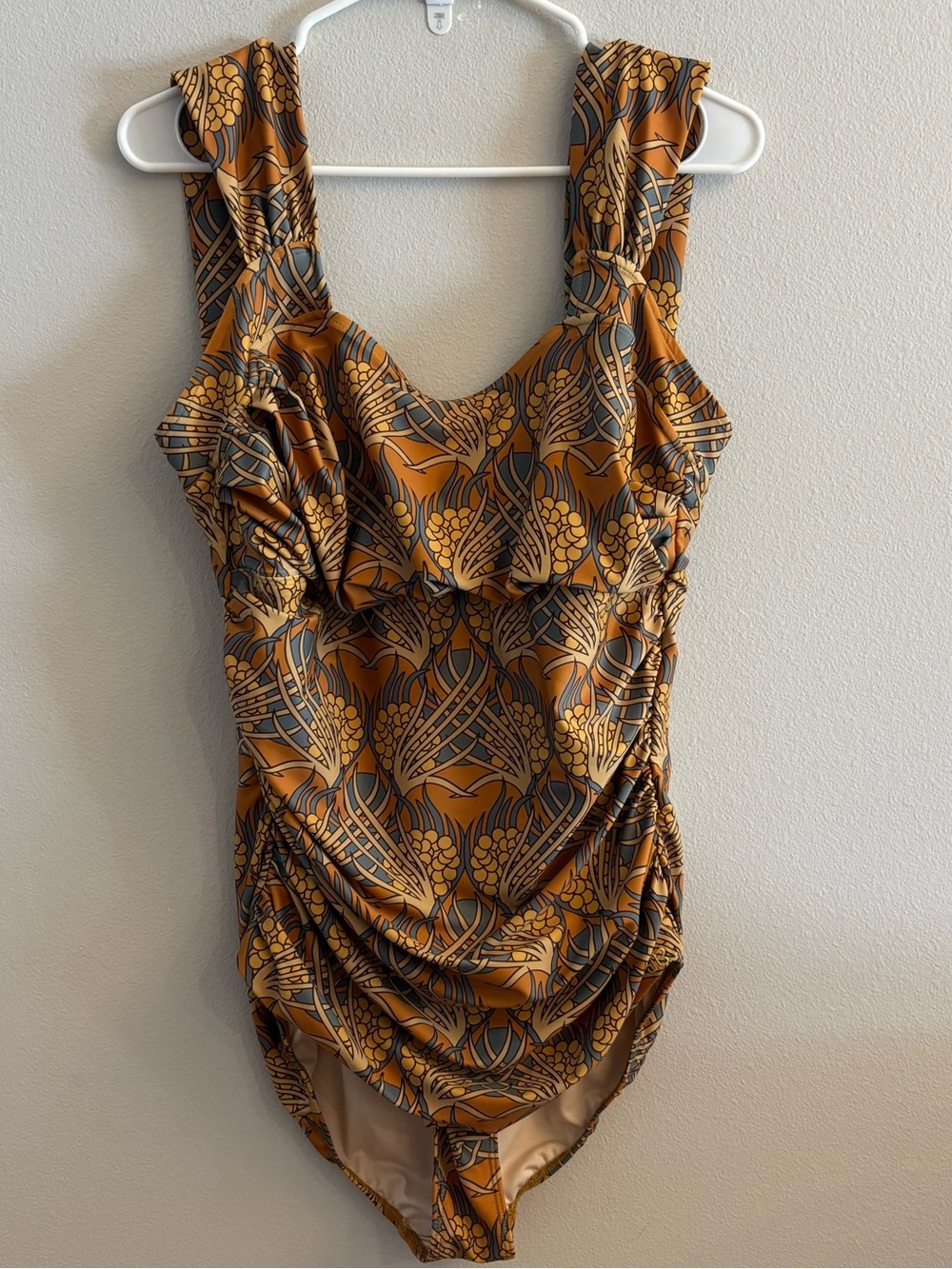Albion Fit Florence Off Shoulder One Piece Swimsuit in the Golden Hour XXL
